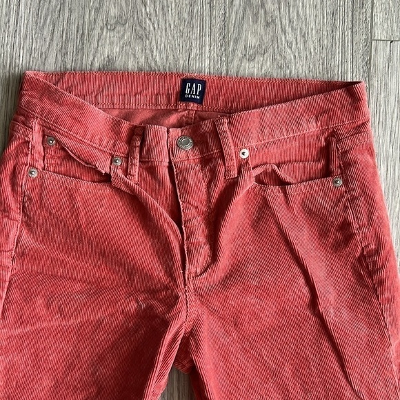Gap Denim Coral Corduroy Pants Size 27 - Picture 2 of 8